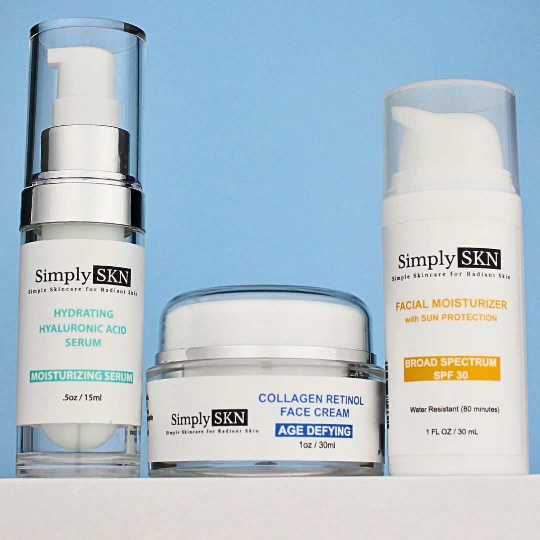 Simply SKN Face Care Essentials Kit - Hydration, Anti-Aging & SPF